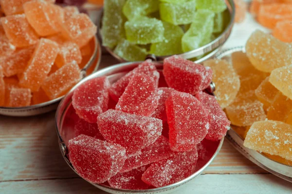 Dessert Marmalade Form Lemon Orange Slices Sweetness Jelly Candy — Stock Photo, Image