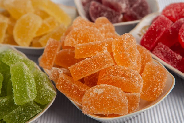 Dessert Marmalade Form Lemon Orange Slices Sweetness Jelly Candy — Stock Photo, Image