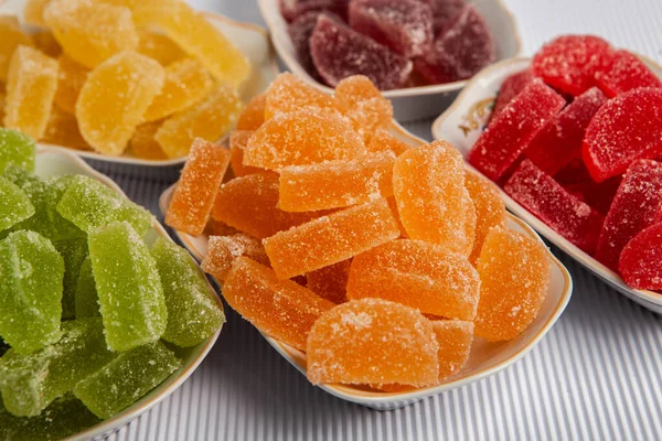 Dessert Marmalade Form Lemon Orange Slices Sweetness Jelly Candy — Stock Photo, Image