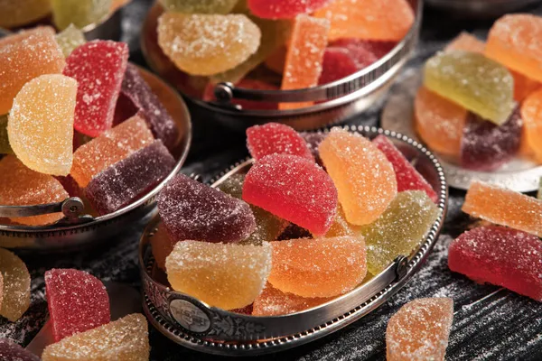 Marmelada Sobremesa Forma Limão Fatias Laranja Doçura Dos Doces Geleia — Fotografia de Stock