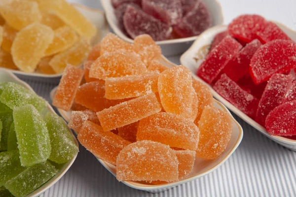 Gekleurd Veel Marmelade Snoepjes Gelei Snoepjes — Stockfoto