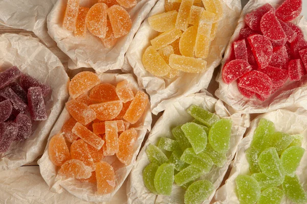 Coloreado Muchos Dulces Mermelada Caramelos Jalea — Foto de Stock