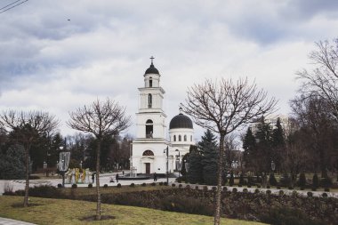 Chisinau 'nun Mimari ve Sokakları, Chisinau' daki Büyük Stephen Bulvarı. Moldova 