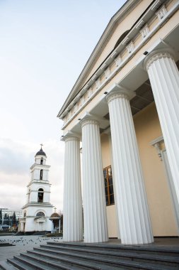 Chisinau 'nun Mimari ve Sokakları, Chisinau' daki Büyük Stephen Bulvarı. Moldova 