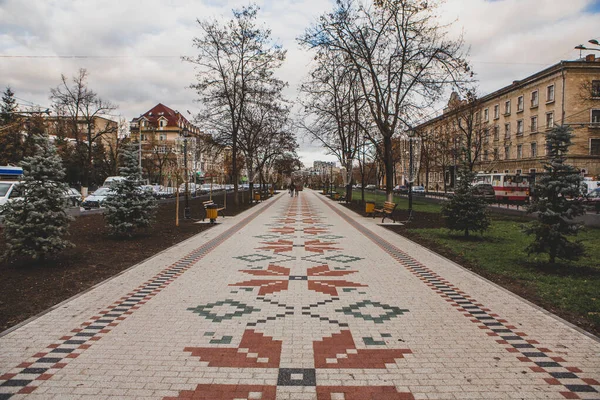 Architektura Ulice Kiszyniów Aleja Szczepana Wielkiego Kiszyniowie Mołdawia — Zdjęcie stockowe