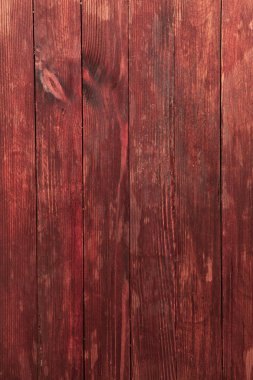 Düğümlü ve tırnak delikli klasik kahverengi ahşap arka plan dokusu. Eski boyalı ahşap duvar. Ahşap koyu yatay tahtalar