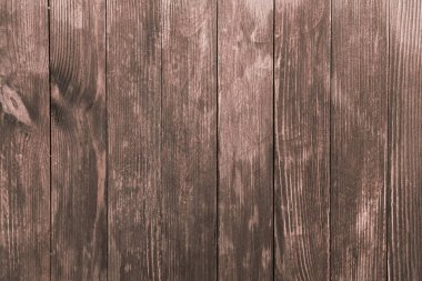 Düğümlü ve tırnak delikli klasik kahverengi ahşap arka plan dokusu. Eski boyalı ahşap duvar. Ahşap koyu yatay tahtalar