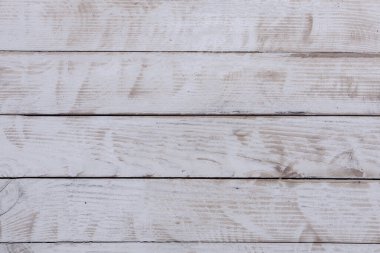 Düğümlü ve tırnak delikli klasik beyaz ahşap arka plan dokusu. Eski boyalı ahşap duvar.