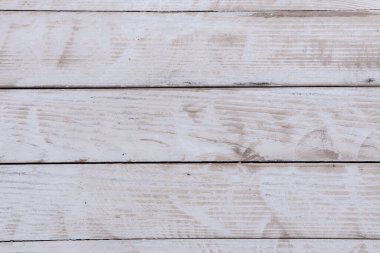 Düğümlü ve tırnak delikli klasik beyaz ahşap arka plan dokusu. Eski boyalı ahşap duvar.