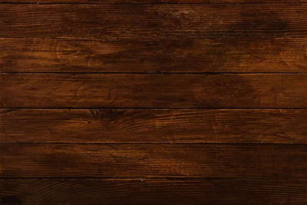古色古香的褐色木材背景纹理与结和钉子孔 旧的漆木墙 木质深色水平板 — 图库照片