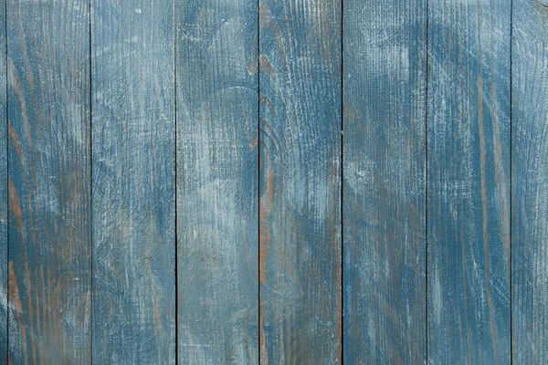古色古香的蓝木背景纹理与结和钉子孔 旧的漆木墙 蓝色背景摘要 — 图库照片