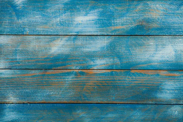 古色古香的蓝木背景纹理与结和钉子孔 旧的漆木墙 蓝色的抽象背景老式木制深蓝色水平板 — 图库照片