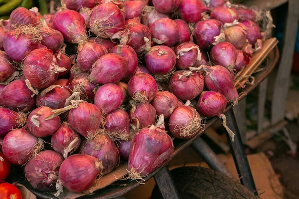 Fresh Fruits Vegetables Local Market Lima Peru Market Vegetables Sold — ストック写真