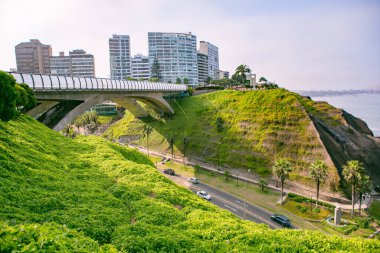 Peru 'nun başkenti Lima' daki güzel koloni binaları ve sokakları.