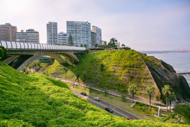 Peru 'nun başkenti Lima' daki güzel koloni binaları ve sokakları.