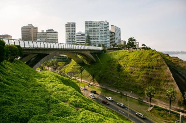 Peru 'nun başkenti Lima' daki güzel koloni binaları ve sokakları.