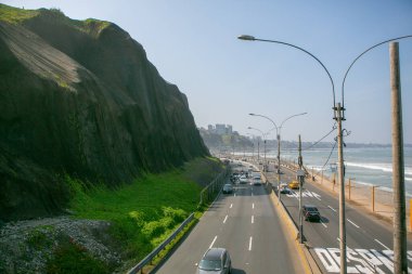 Peru 'nun başkenti Lima' daki güzel koloni binaları ve sokakları.