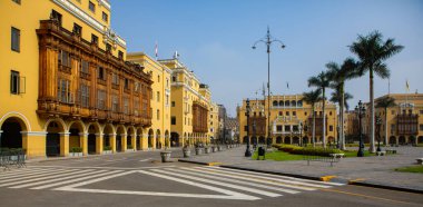 Beautiful colonial buildings and streets in the Peruvian capital, Lima