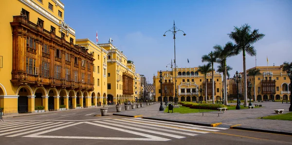 Bellissimi Edifici Coloniali Strade Nella Capitale Peruviana Lima — Foto Stock