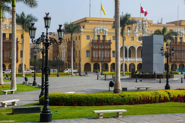 Belos Edifícios Coloniais Ruas Capital Peruana Lima — Fotografia de Stock