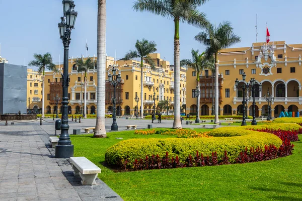 Belos Edifícios Coloniais Ruas Capital Peruana Lima — Fotografia de Stock