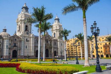Beautiful colonial buildings and streets in the Peruvian capital, Lima