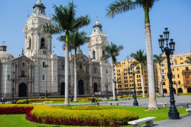 Beautiful colonial buildings and streets in the Peruvian capital, Lima