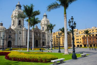 Beautiful colonial buildings and streets in the Peruvian capital, Lima