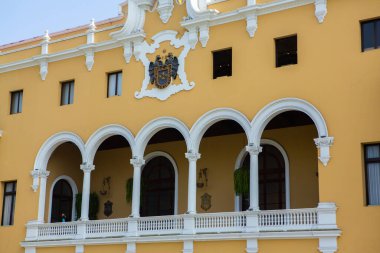 Peru 'nun başkenti Lima' daki güzel koloni binaları ve sokakları.