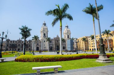 Beautiful colonial buildings and streets in the Peruvian capital, Lima