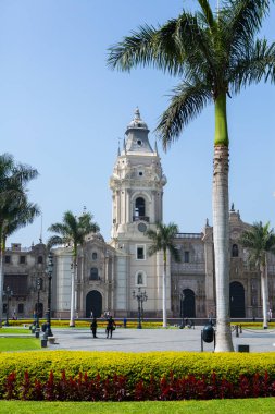 Peru 'nun başkenti Lima' daki güzel koloni binaları ve sokakları.