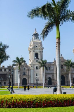 Peru 'nun başkenti Lima' daki güzel koloni binaları ve sokakları.