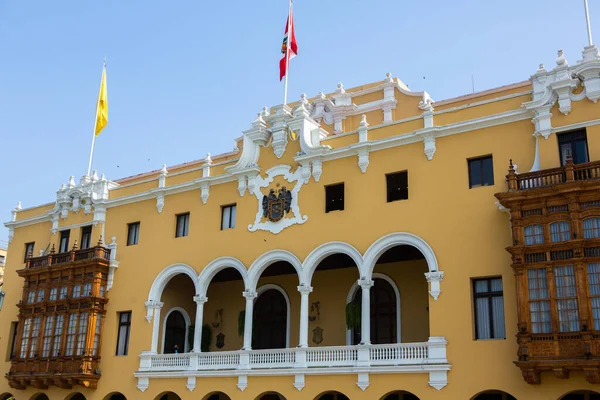 Peru 'nun başkenti Lima' daki güzel koloni binaları ve sokakları.