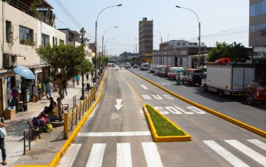 Peru 'nun başkenti Lima' daki güzel koloni binaları ve sokakları.