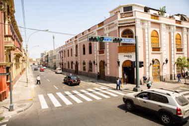 Beautiful colonial buildings and streets in the Peruvian capital, Lima