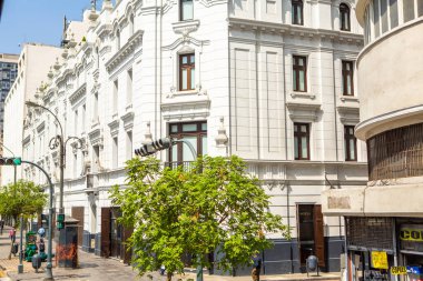 Peru 'nun başkenti Lima' daki güzel koloni binaları ve sokakları.