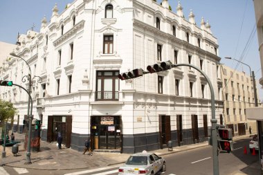 Peru 'nun başkenti Lima' daki güzel koloni binaları ve sokakları.