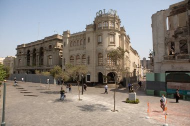 Peru 'nun başkenti Lima' daki güzel koloni binaları ve sokakları.