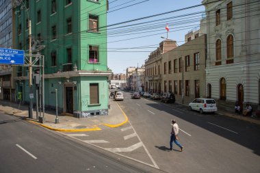 Peru 'nun başkenti Lima' daki güzel koloni binaları ve sokakları..