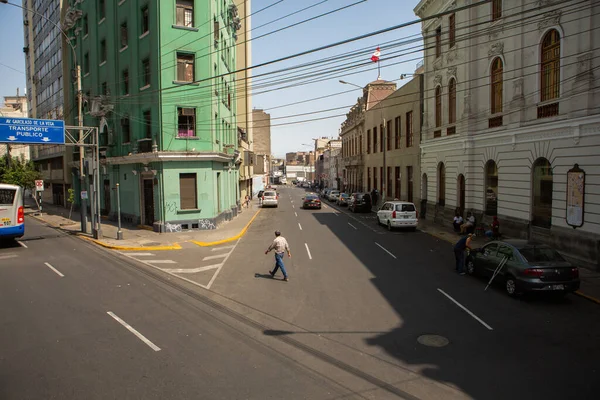 Peru Nun Başkenti Lima Daki Güzel Koloni Binaları Sokakları — Stok fotoğraf