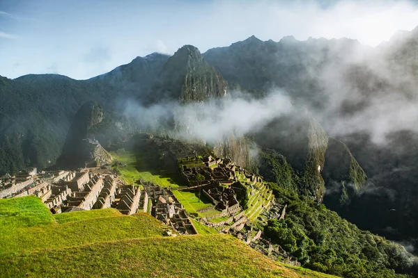 Wonder World Machu Picchu Peru Beautiful Landscape Andes Mountains Incan — Stock Photo, Image