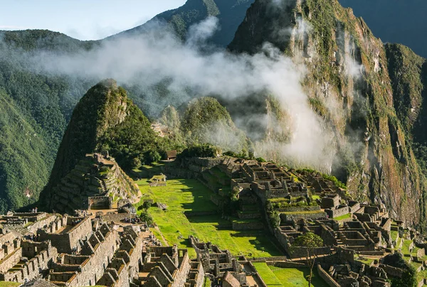 Wonder World Machu Picchu Peru Beautiful Landscape Andes Mountains Incan — Stock Photo, Image