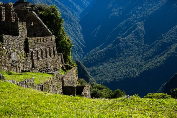Wonder World Machu Picchu Peru Beautiful Landscape Andes Mountains Incan — стоковое фото
