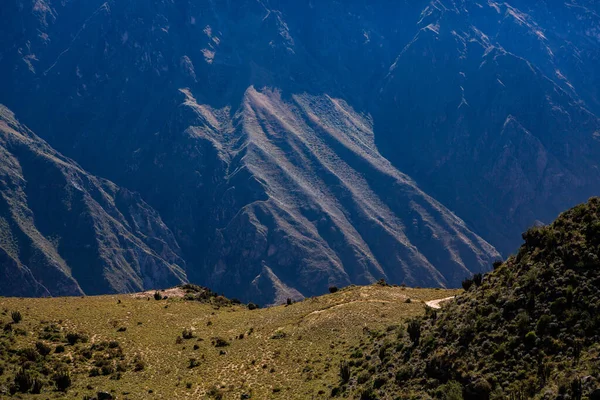 Widok Kanion Colca Peru Jest Jeden Najgłębszych Kanionów Świecie Piękna — Zdjęcie stockowe