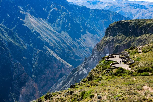 Vista Del Cañón Del Colca Perú Uno Los Cañones Más — Foto de Stock