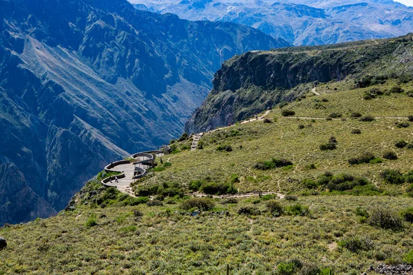 Vista Colca Canyon Peru Dos Cânions Mais Profundos Mundo Bela — Fotografia de Stock