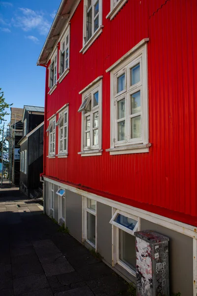 Colorful Houses Buildings City Reykjavik Capital Iceland — Stockfoto