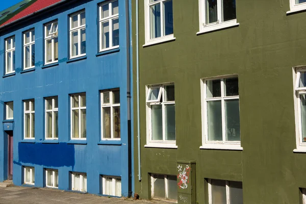 Colorful Houses Buildings City Reykjavik Capital Iceland — Foto de Stock