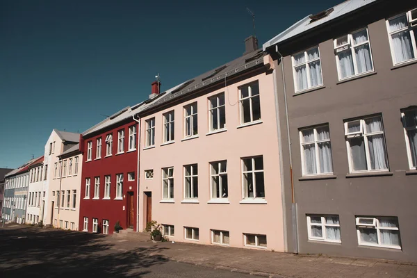 Case Colorate Edifici Nella Città Reykjavik Capitale Dell Islanda — Foto Stock