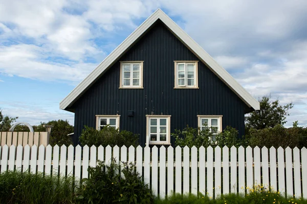 Traditional Colorful Wooden House Iceland Dream House — Stockfoto